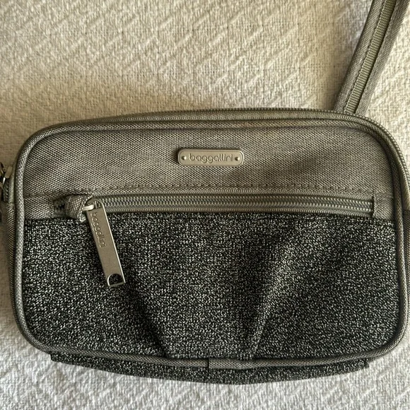 Baggallini Grey Adjustable‎ Crossbody Bag Purse - Picture 5 of 6